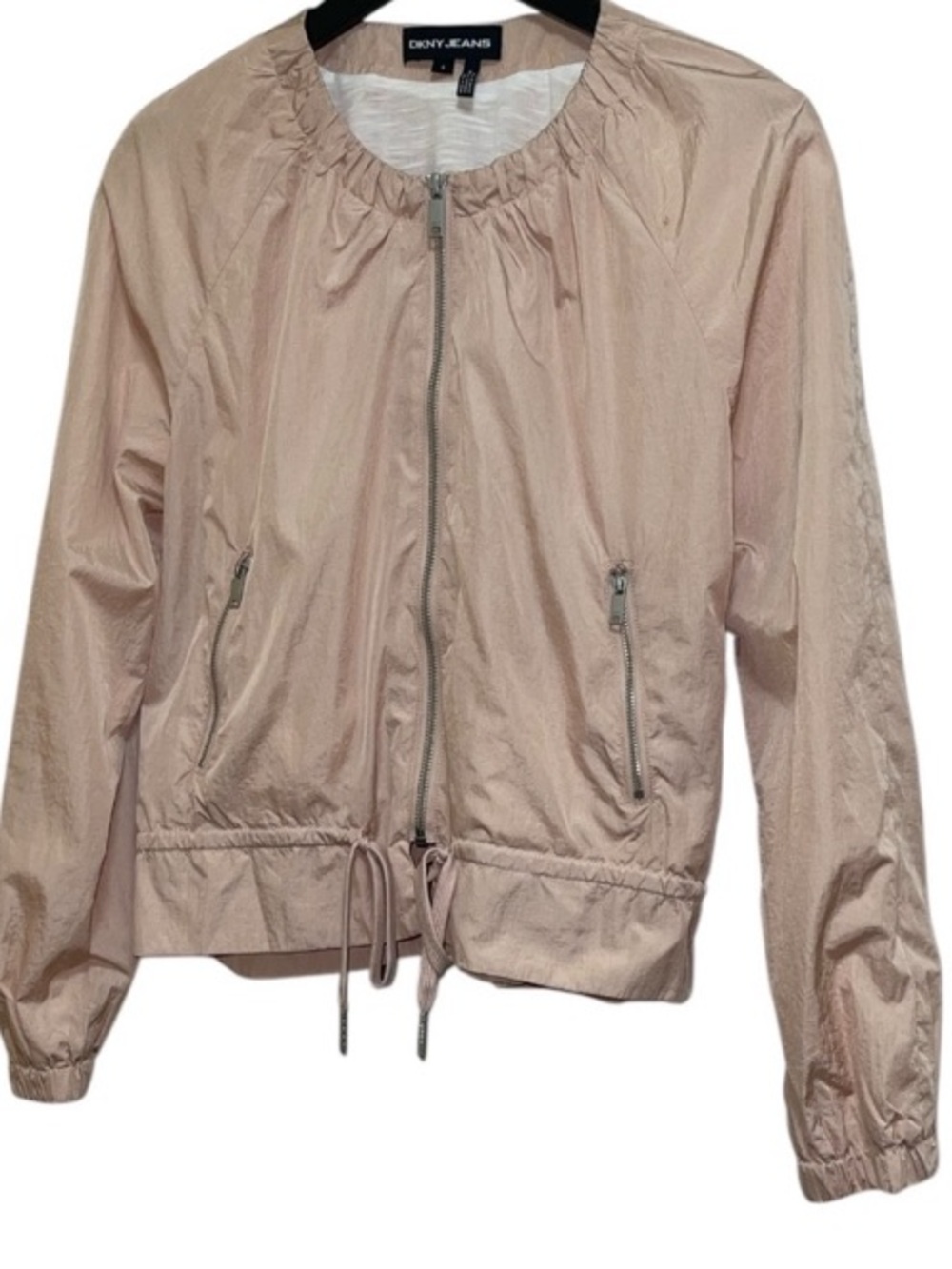 NWOT! DKNY JEANS Pink Bomber Jacket Style Windbreaker Small